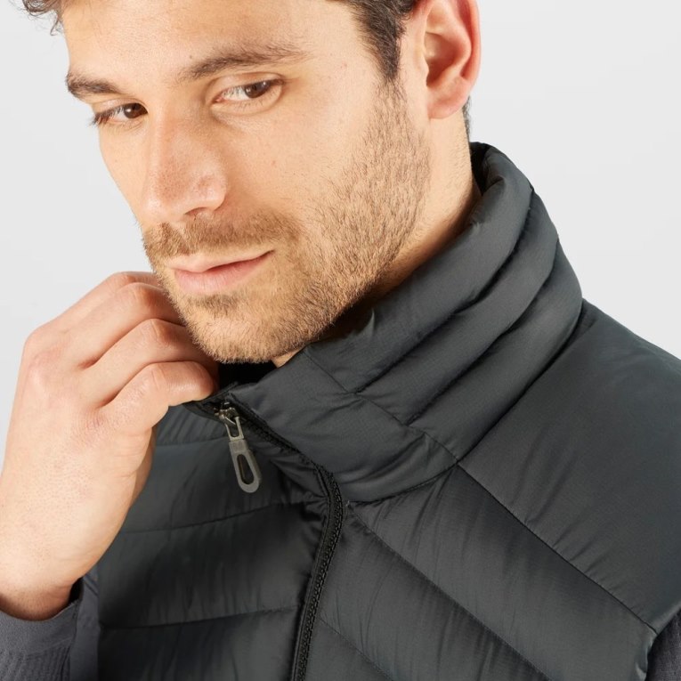 Salomon Essential Xwarm Down Men's Insulated Vests Black | CA 96O43